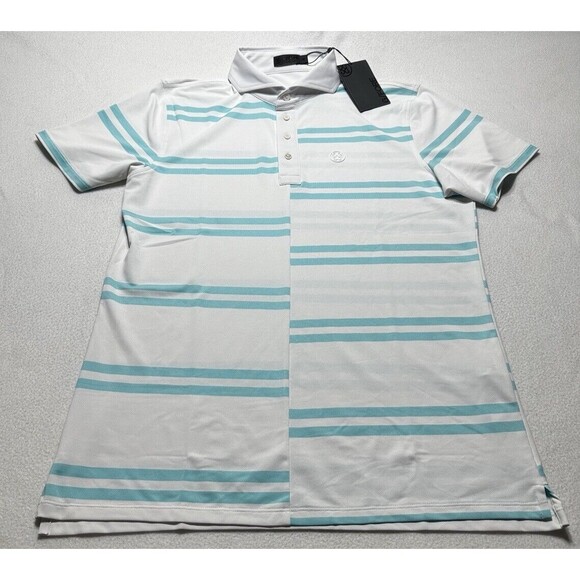 G/Fore Other - G/Fore Offset Stripe Golf Tech Pique Polo Shirt Men's Medium G4MS23K182 *FLAWS*